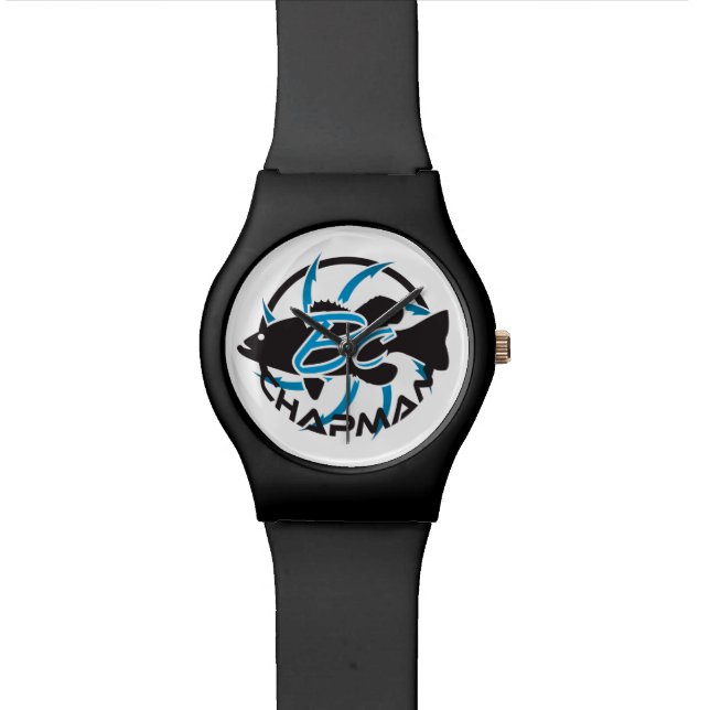 Brent-Händler-Fischen-Logo Uhr (Nahaufnahme)