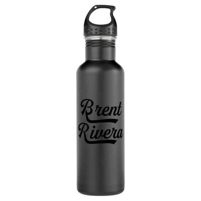 Brent Rivera Relating Style Text Edelstahlflasche (Vorderseite)