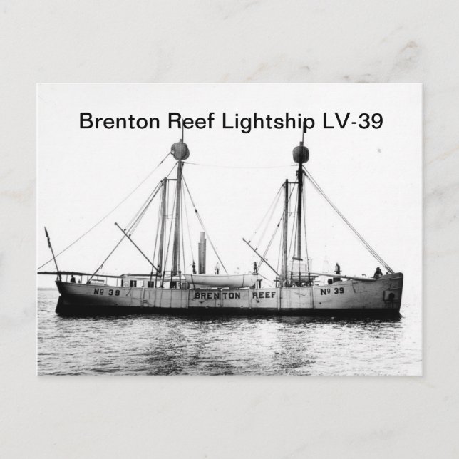 Brenton Reef Lightship LV-39 Postkarten (Vorderseite)