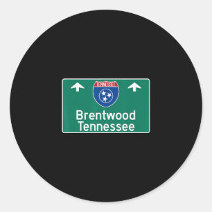 Brentwood Tennessee Interstate Highway Urlaub So Runder Aufkleber