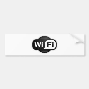 Brenzlige Stelle Wi-Fi Autoaufkleber
