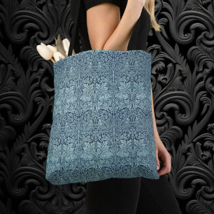Brer Rabbit von William Morris Blaues Textilmuster Tasche