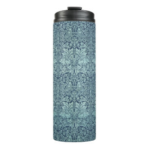 Brer Rabbit von William Morris Blaues Textilmuster Thermosbecher