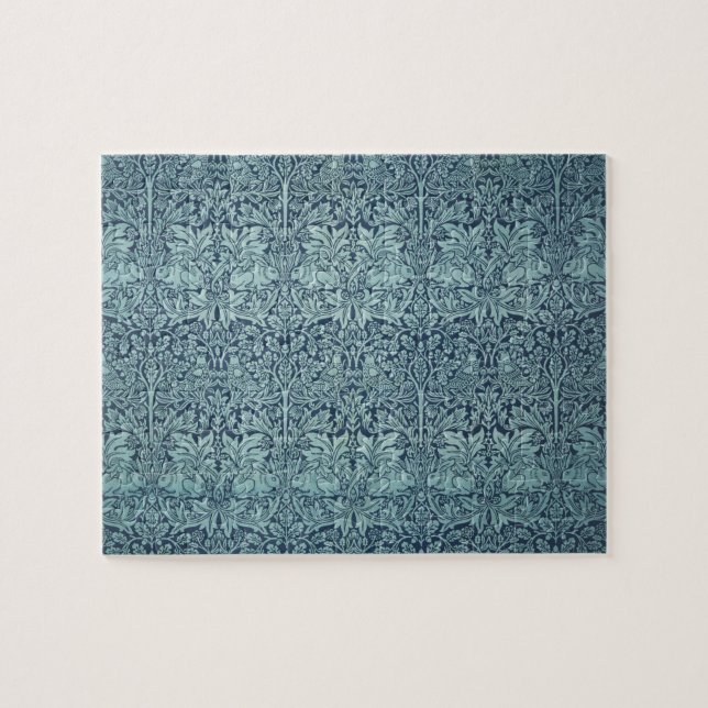 Brer Rabbit von William Morris Blue Textile Patter (Horizontal)