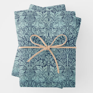 Brer Rabbit von William Morris Blue Textile Patter Geschenkpapier Set