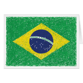Brésilien de *Hand-sketch* de drapeau du Brésil
