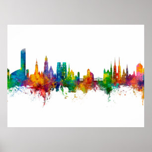 Breslau Polen Skyline Poster