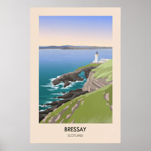 Bressay Schottland Reiseplakat Poster
