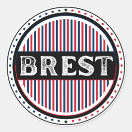 Brest City Pride Emblem – French Identity Runder Aufkleber