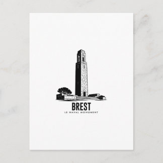 Brest  Monument Naval  Affiche Vintage Bretagne  D Postkarte