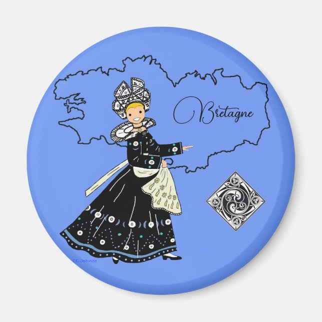 Bretagne, Frankreich Magnet (Vorne)