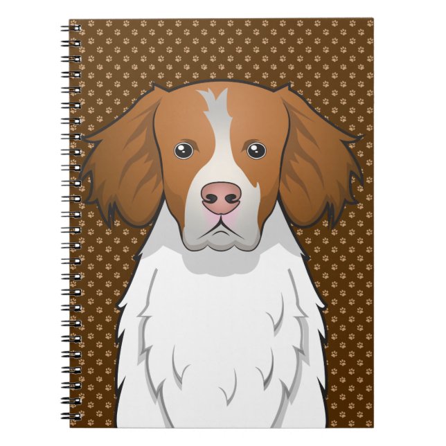 Bretagne-HundeCartoon-Tatzen Notizblock (Vorderseite)