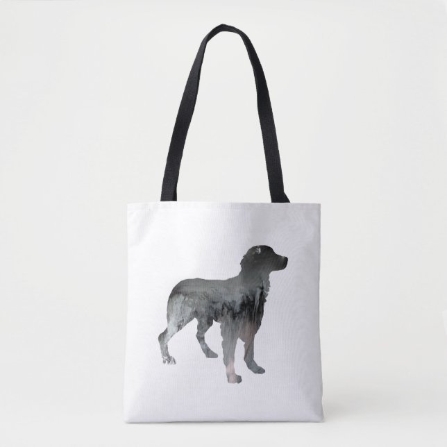 Bretagne-Hundekunst Tasche (Vorderseite)