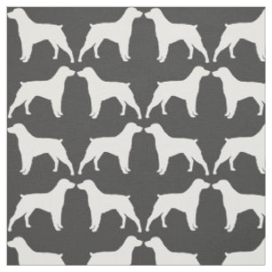 Bretagne-HundeSilhouette-Muster Stoff