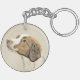 Bretagne Malerei - Niedliche Hundekunst Schlüsselanhänger (Rückseite komplett)