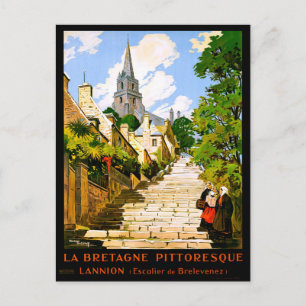 Bretagne malerisch, Lannion, Frankreich Postkarte