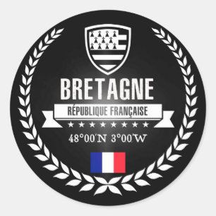 Bretagne Runder Aufkleber