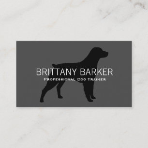 Bretagne Silhouette Black on Gray Visitenkarte