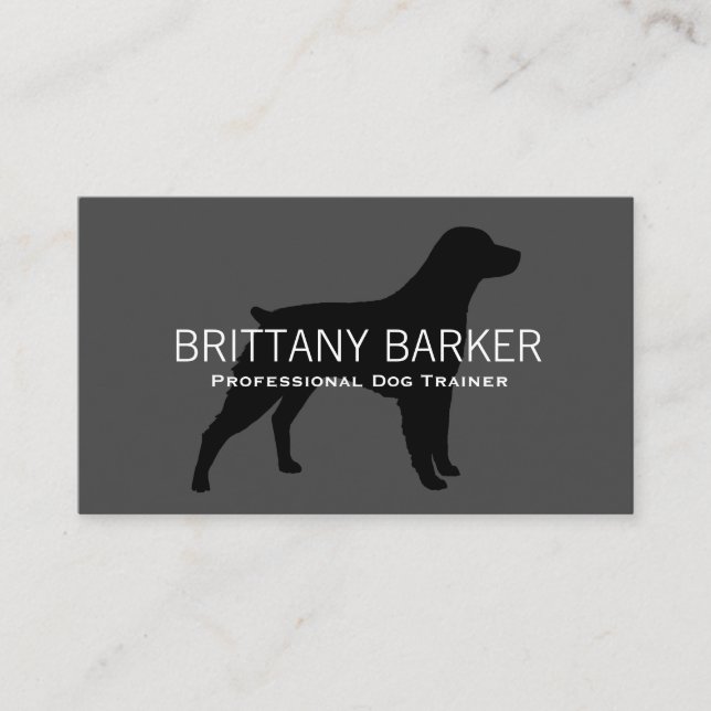 Bretagne Silhouette Black on Gray Visitenkarte (Vorderseite)