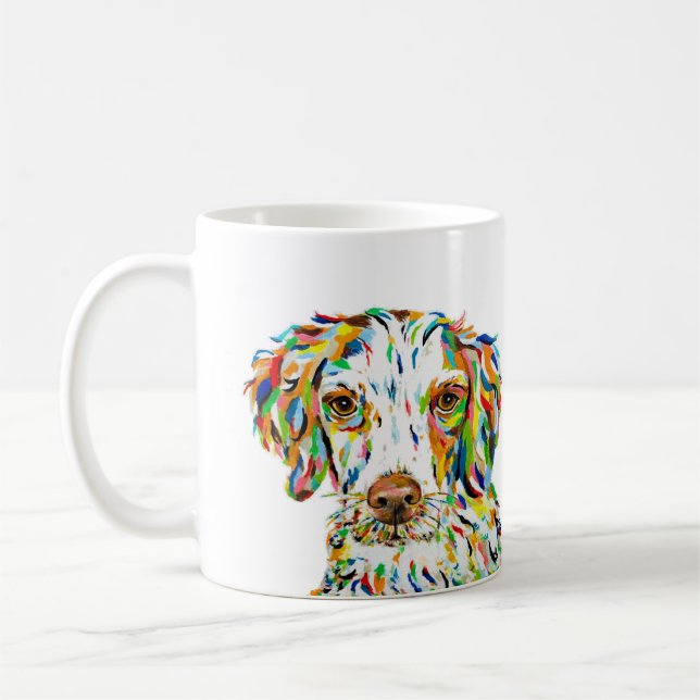 Bretagne Spaniel 11 oz. Tasse (Links)