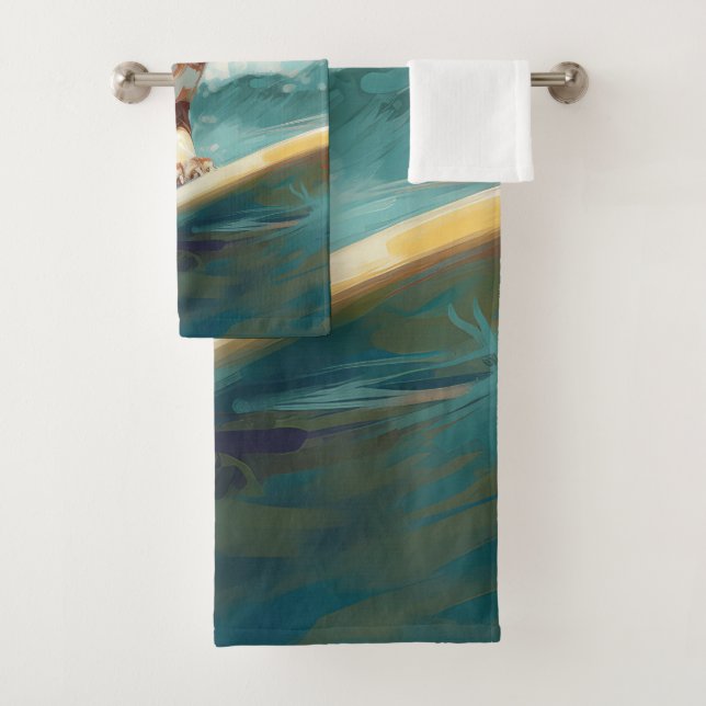 Bretagne Spaniel Beach Surf Peinture (En situation)