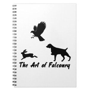 Bretagne Spaniel und Falconry Notizblock