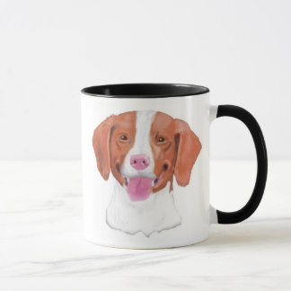 Bretagne-Spaniels, Freude verschüttend… Tasse