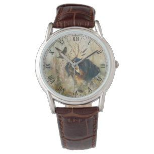 Bretagne Spanisch und Holzcock Armbanduhr