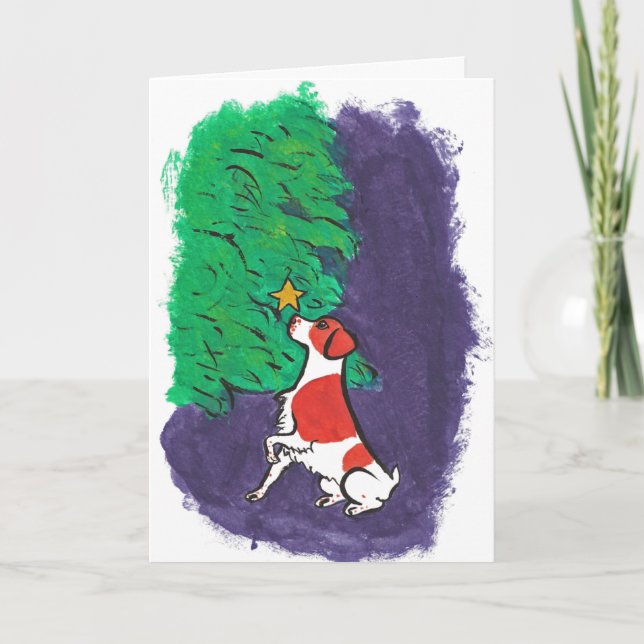 Bretagne-Weihnachtskarte Feiertagskarte (Vorderseite)