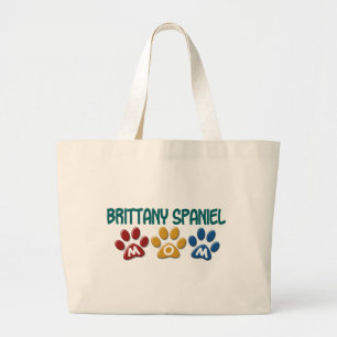 BRETAGNEspaniel-MAMA Tatzen-Druck 1 Jumbo Stoffbeutel