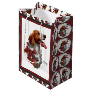 Bretagnespaniel-Weihnachten Mittlere Geschenktüte