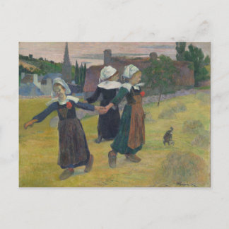 Breton Girls Dancing - Paul Gauguin Postkarte