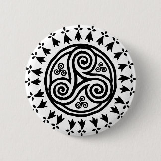 Breton triskel & hermine button