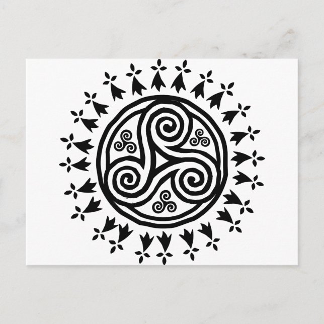 Breton triskel & hermine postkarte (Vorderseite)