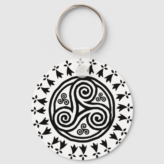 Breton triskel & hermine schlüsselanhänger (Vorderseite)
