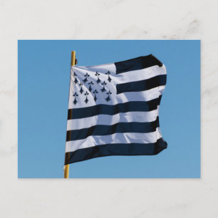 Bretonische Flagge Postkarte