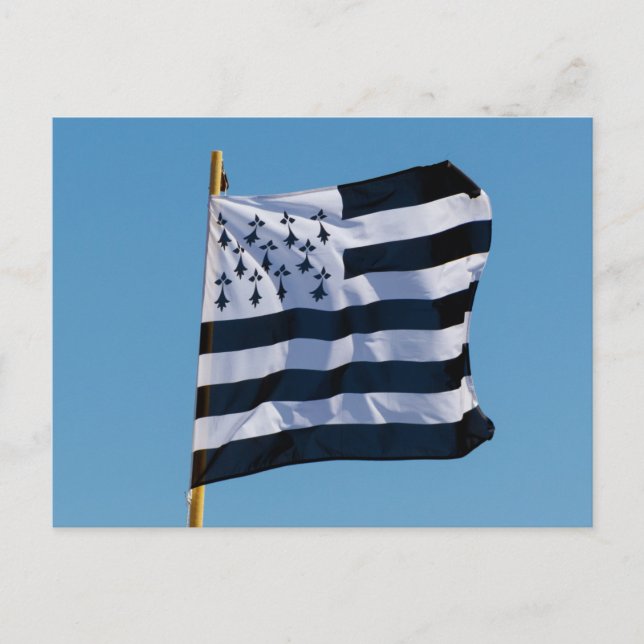 Bretonische Flagge Postkarte (Vorderseite)