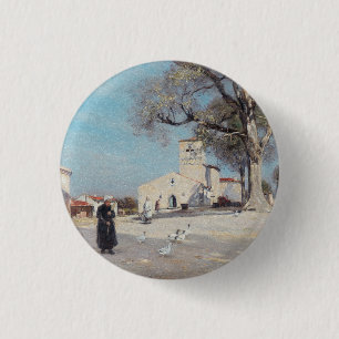 Bretonische Landschaft Dorfarchitektur Button