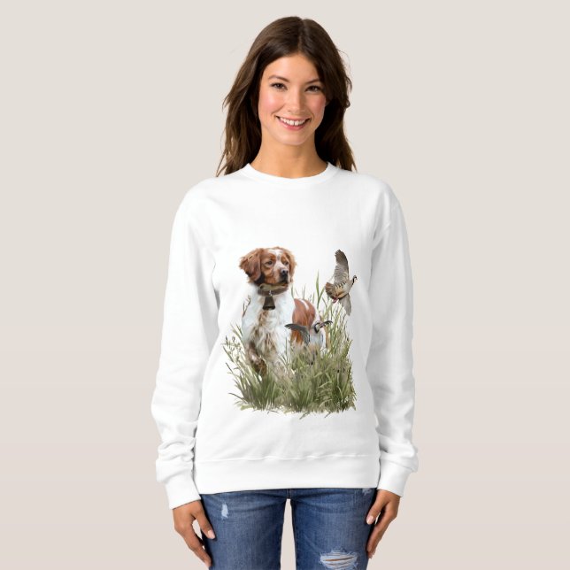 Bretonischer Spaniel  Sweatshirt (Vorne ganz)
