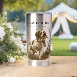 Bretonischer Spaniel – Waldschnepfenjagd Kunst Thermobecher