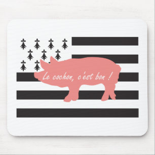 Bretonisches Schwein Mousepad