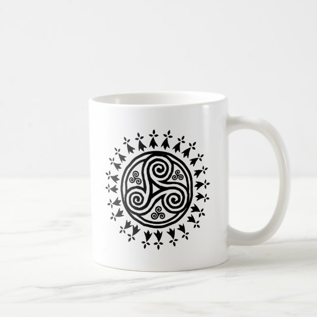 Bretonisches triskel u. hermines kaffeetasse (Rechts)