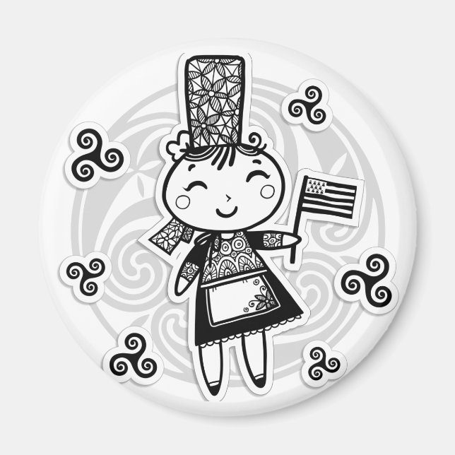 Bretonne fille magnet (Vorne)