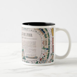 Brett für ein Bahnspiel, 1850 Zweifarbige Tasse