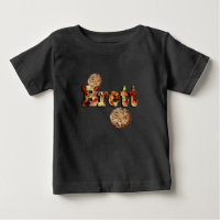 Brett, Name, Logo aus einer Pizza,