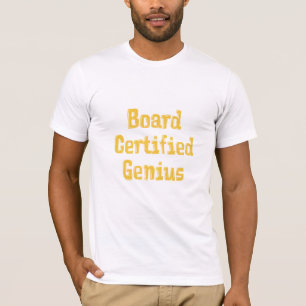 Brett zugelassenes Genie-orange Text-T-Shirt T-Shirt