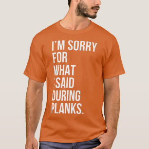 Bretter Lustiges Planking-Gym-Fitness-Training T-Shirt