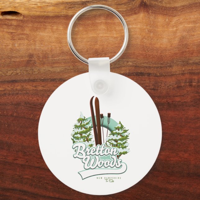Bretton Woods New Hampshire-Logo Schlüsselanhänger (Rückseite)