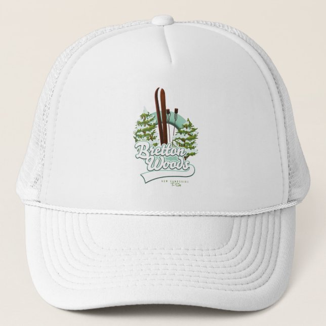 Bretton Woods New Hampshire-Logo Truckerkappe (Vorderseite)