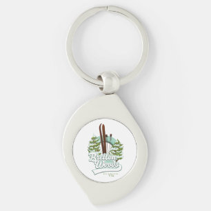 Bretton Woods New Hampshire Skilogo Trucker-Mütze Schlüsselanhänger